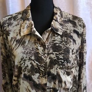 FINAL SALE Button Front Blouse - Plus Size 2x